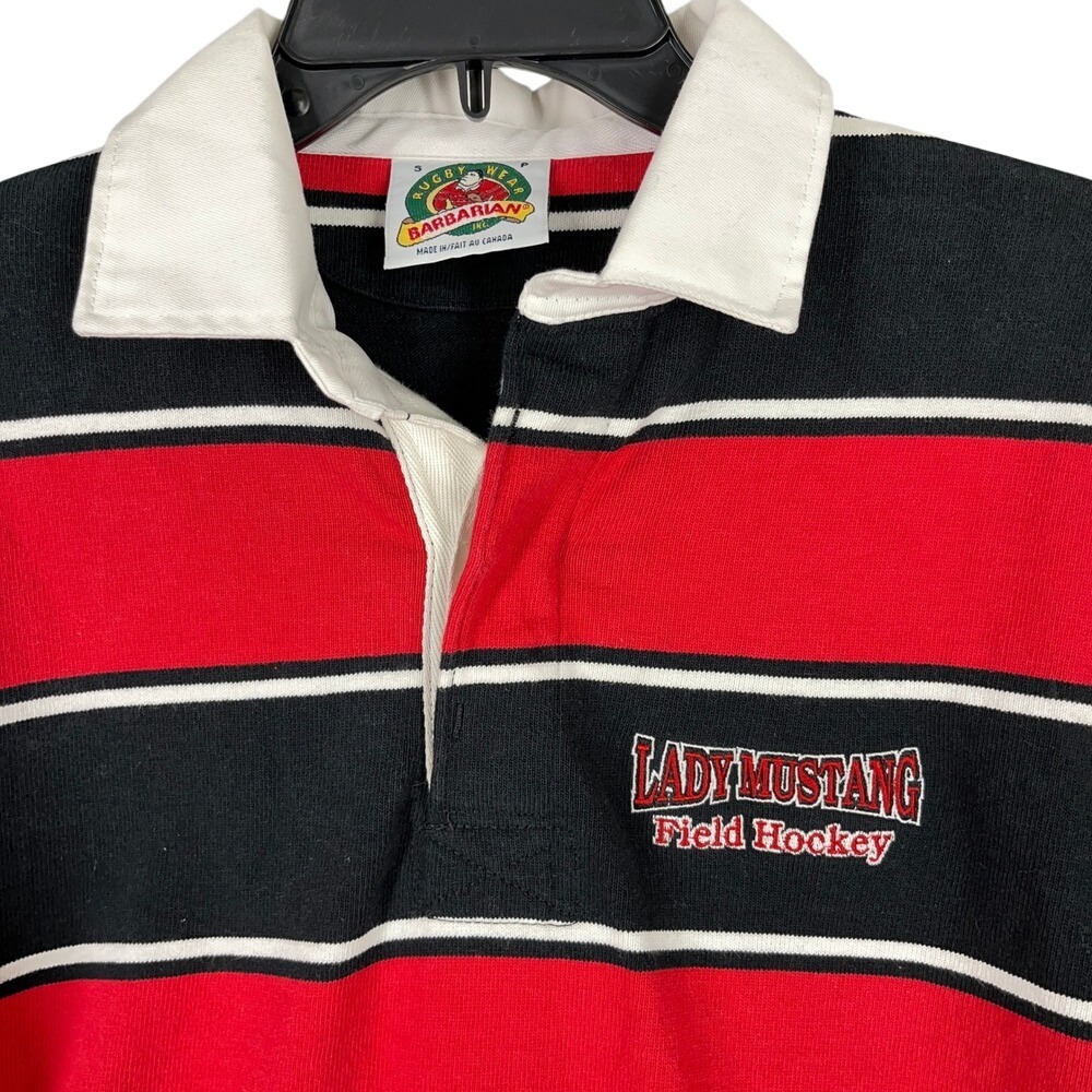 Vintage Barbarian‎ Rugby Shirt Mens S Preppy Retro Varsity Field Hockey Y2K 90s